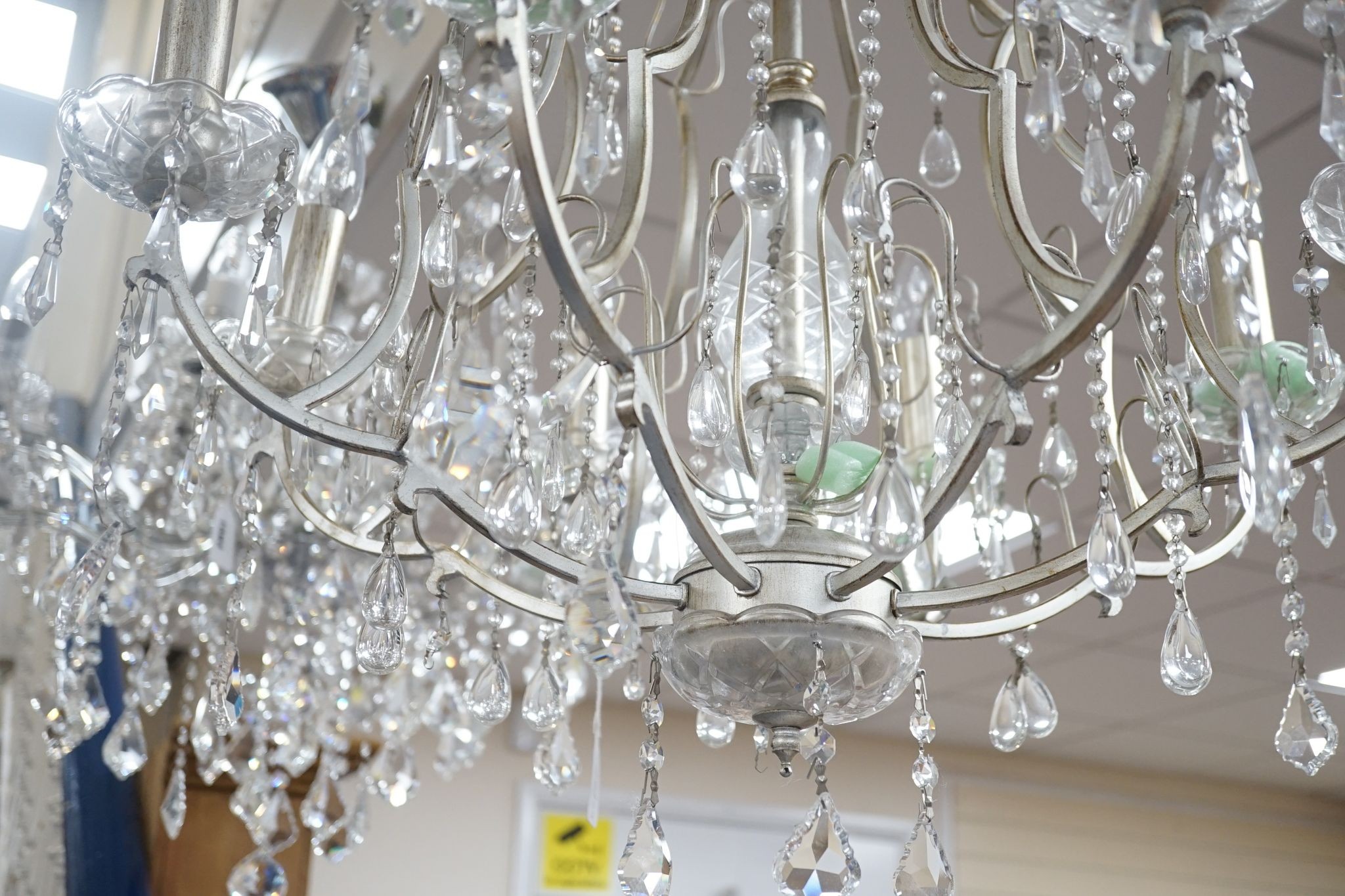 A modern 8 branch chandelier